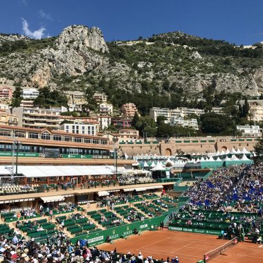 Backdrop for tennis in Monte Carlo