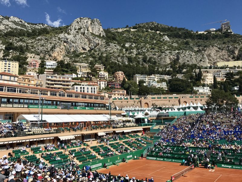 Backdrop for tennis in Monte Carlo