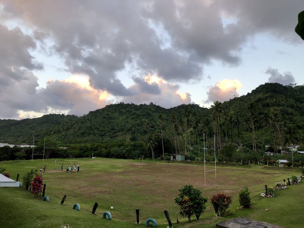 Rugby field on Qamea, Fiji