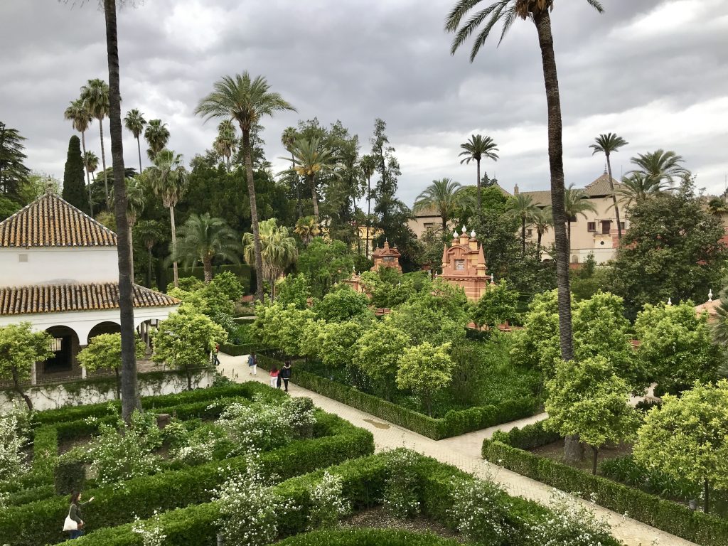 The gardens Alcázar of Seville, Spain