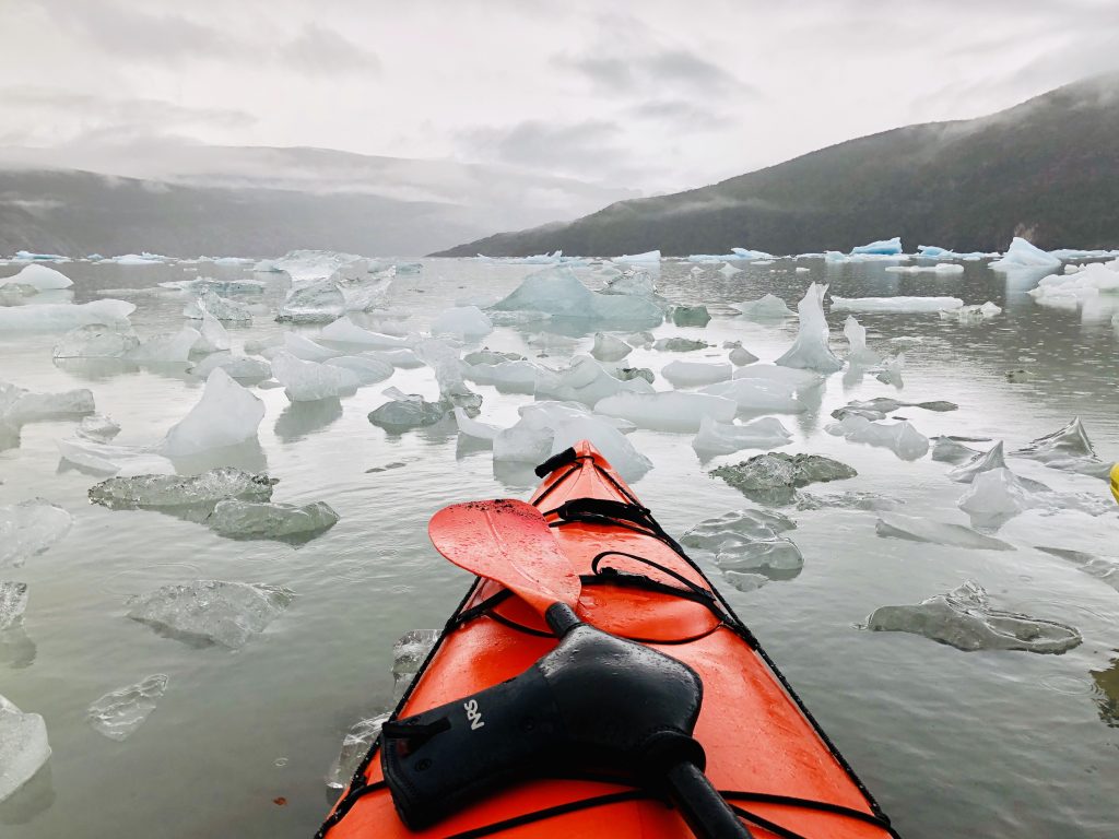 Kayaking on Lago Grey