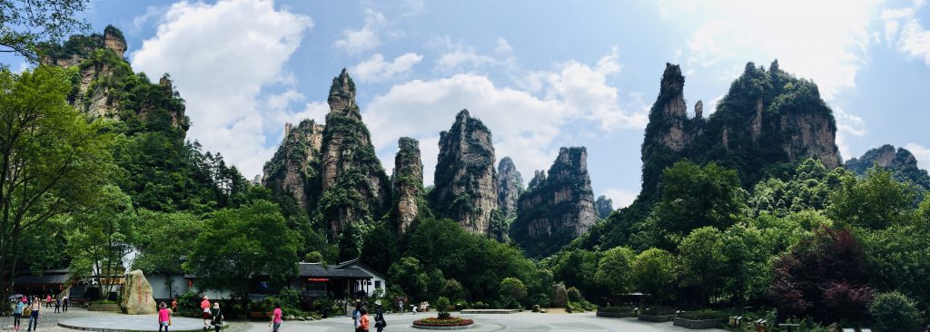 Panoramic view of Zhangjiajie